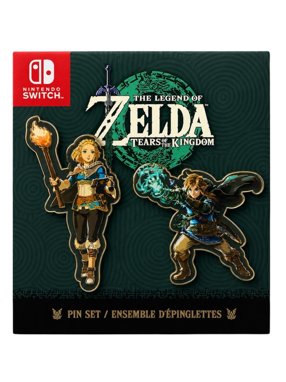 LEGEND OF ZELDA TEARS OF THE KINGDOM PIN SET NINTENDO EXCLUSIVE PROMO
